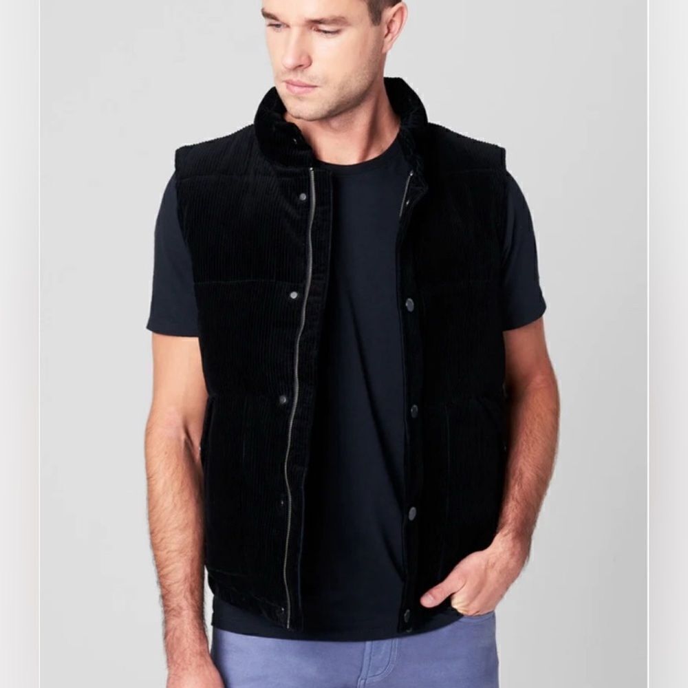 BLANK NYC Men's Black Corduroy
Vest(Size Large)